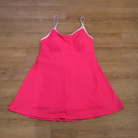 Women’s Ribbed One Piece Tummy Control Modest Swim Dress Bathing Suit - Picture 5 of 8